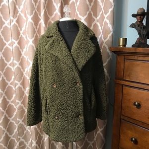 MISS LOOK ⚜️ Green Sherpa Jacket